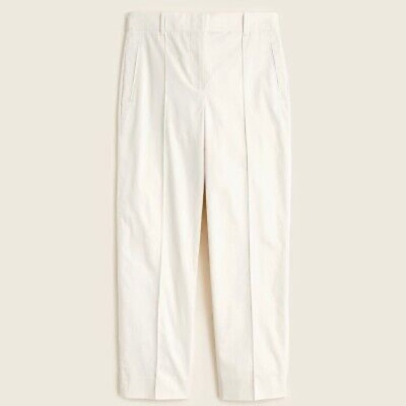 J.Crew Women’s Willa straight-leg lightweight chino pant Size 6 Cream Ankle NWT - Picture 1 of 10